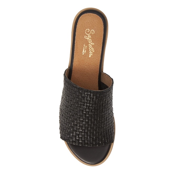 ✨SEYCHELLES✨ NIB Hard to Find Woven Slide Sandal in Black US 7.5M & 8M - Picture 5 of 6